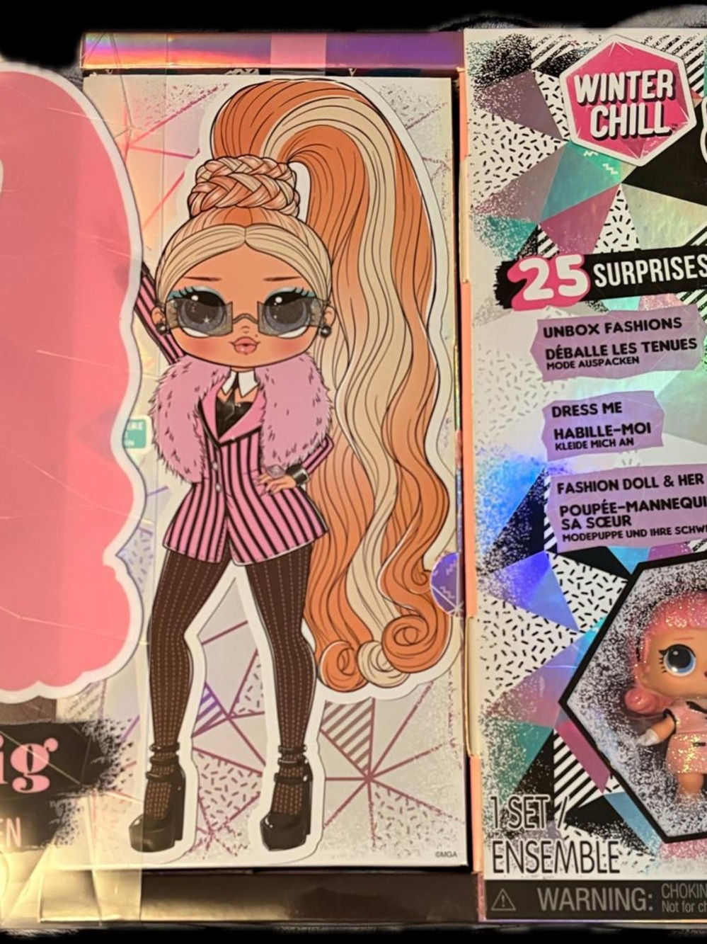 L.O.L. Surprise! Fashion Doll Playset with Pink Fur and Black Accents